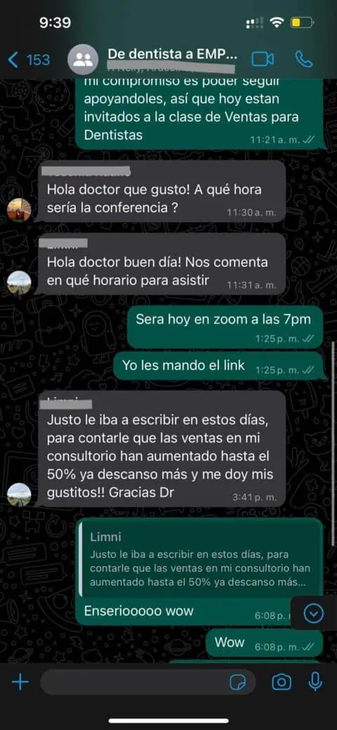 Mensaje de alumno DESPEGA 1
