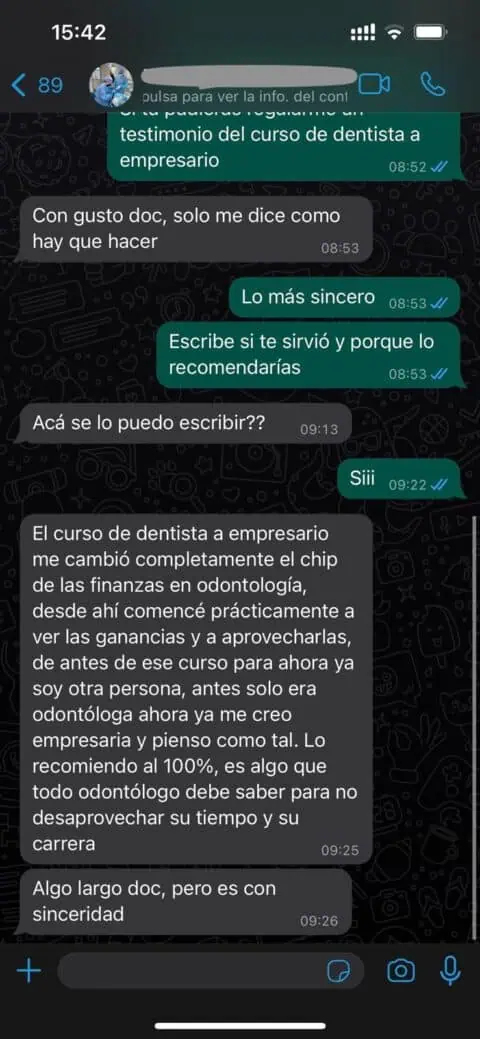 Mensaje de alumno DESPEGA 2