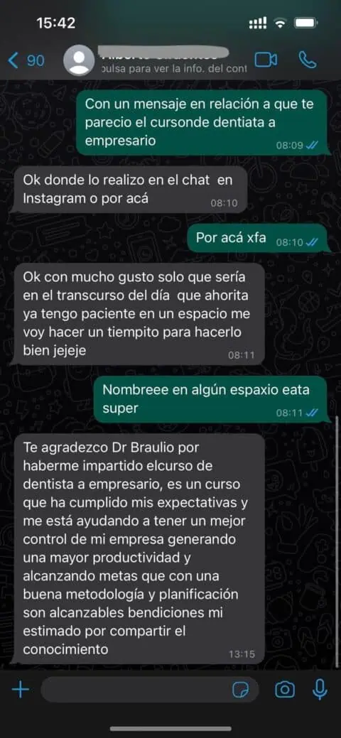Mensaje de alumno DESPEGA 3