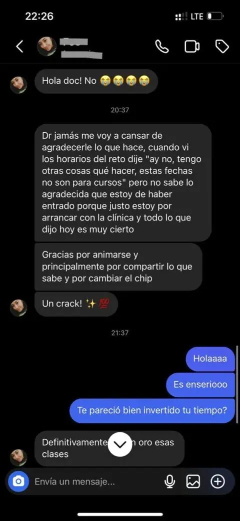 Mensaje WhatsApp alumno 5